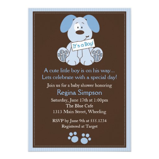 how to shower a puppy puppy baby shower invitation blue 5 quot x 7 quot invitation card zazzle how to shower a puppy puppy baby shower invitation blue 5 quot x 7 quot invitation card zazzle
