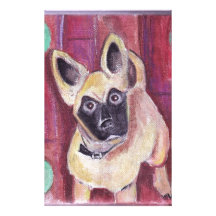 Cute Puppy Dog Painted Stationery Paper
