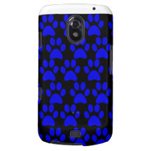 Cute Puppy Dog Paw Prints Blue Black Galaxy Nexus Covers