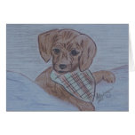 Cute puppy drawing card from Heaven's Leash!