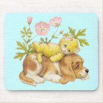 Cute Puppy & Kitten mousepads