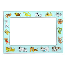 Cute Puppy Photo Frame Magnet