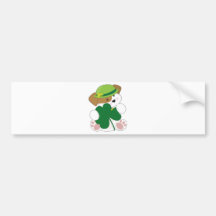 Cute Puppy St Pats Bumper Stickers