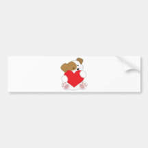 Cute Puppy Valentine Bumper Sticker