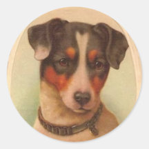 Cute Puppy Vintage Stickers Seals