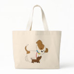 Cute Puppy Walking a Pup Bag