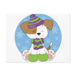 Cute Puppy Winter Postcards