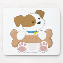 Cute Puppy With a Snack Mousepads