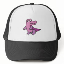 cute purple alligator mesh hats