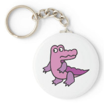 cute purple alligator keychain