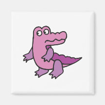 cute purple alligator refrigerator magnet