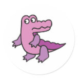 cute purple alligator sticker