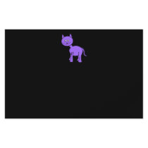 Cute Purple Cat. Cat Cartoon on Black. Flyers