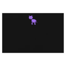 Cute Purple Cat. Cat Cartoon on Black. Personalized Stationery