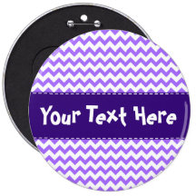 Cute Purple Chevron Pattern Pinback Buttons