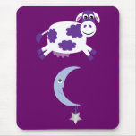 Cute Purple Cow Jumping Over The Moon