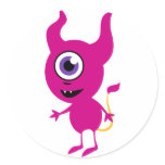Cute Purple Cyclops Sticker