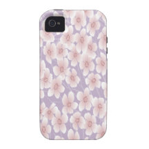 Cute Purple Flowers iPhone 4/4S Cover
