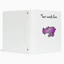 Cute purple hippo binders