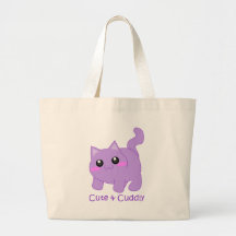 cute purple kitten bag