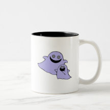 cute purple momma and baby ghosts coffee mugs