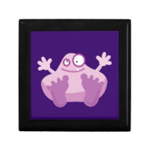 Cute Purple Monster Trinket Box