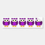 Cute Purple Owl Bumper Stickers