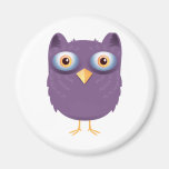Cute Purple Owl Fridge Magnets