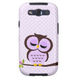 Cute Purple Owl Galaxy SIII Cases