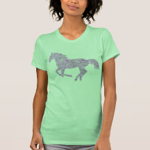 Cute Purple Paisley Horse T Shirts