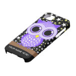 cute purple spotted owl