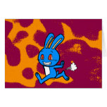 Cute rabbit running card