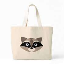 Cute Raccoon Face Canvas Bags