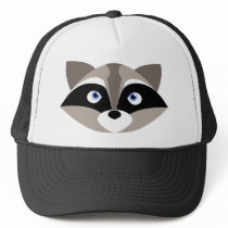 Cute Raccoon Face Mesh Hats