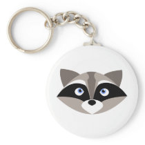 Cute Raccoon Face Key Chains