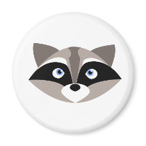 Cute Raccoon Face Refrigerator Magnets