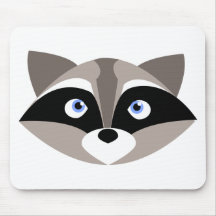 Cute Raccoon Face Mouse Mats