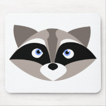 Cute Raccoon Face Mouse Mats