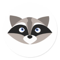 Cute Raccoon Face Stickers