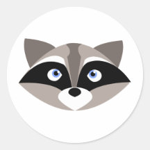 Cute Raccoon Face Stickers