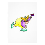 Cute Race Car Loving Clown Invitations