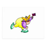 Cute Race Car Loving Clown Postcard