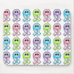 Cute Rainbow Jellyfish Mousepad
