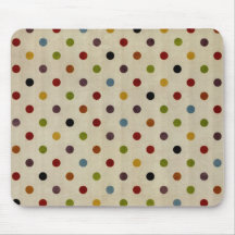cute rainbow polka dot pattern mouse pad