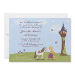 Cute rapunzel tower girl's birthday party invite