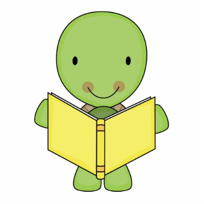 cute reading turtle photo cutout by doonidesigns