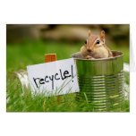 Cute Recycling Chipmunk Greeting Cards
