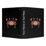 Cute Red Beach Crab Cartoon Character Design Binders