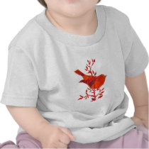 Cute  Red Bird Designer Clothing