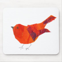 Cute Red Bird Mousepad